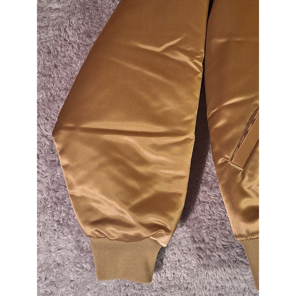 GAME Sportswear Mens Nylon Bomber Jacket XXL Harness Racing Horse Gold USA 81864 - Picture 15 of 16